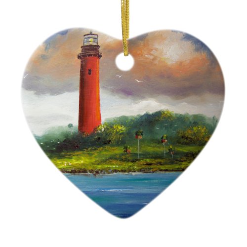 Jupiter Florida Lighthouse Ceramic Ornament