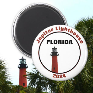 Jupiter Florida Lighthouse Photographic White Magnet