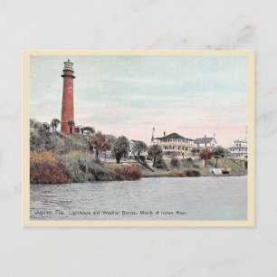 Jupiter Florida Lighthouse vintage Postcard