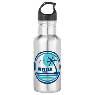 Jupiter Florida Palm Tree Birds Stainless Steel Water Bottle