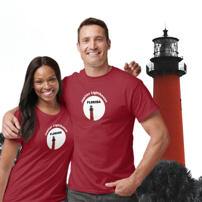 Jupiter Florida Red Lighthouse Photographic T-Shirt (Creator Uploaded)