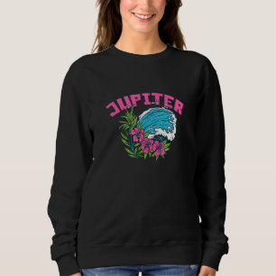 Jupiter Florida Summer Fl Tropical Jove Floral Pat Sweatshirt