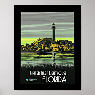 Jupiter, Florida vintage travel poster