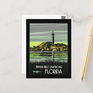 Jupiter, Florida vintage travel poster Postcard