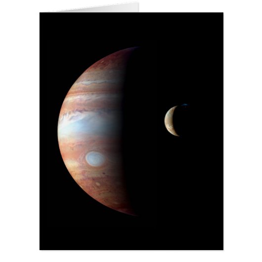 Jupiter Gas Giant Planet & Io Galilean Moon (Front)