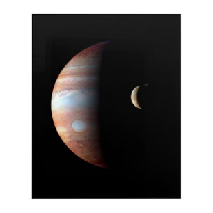 Jupiter Gas Giant Planet & Io Galilean Moon Acrylic Print