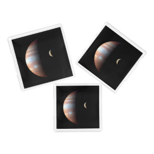 Jupiter Gas Giant Planet & Io Galilean Moon Acrylic Tray