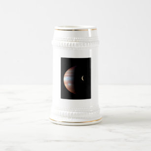 Jupiter Gas Giant Planet & Io Galilean Moon Beer Stein