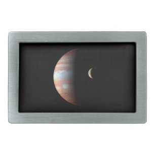 Jupiter Gas Giant Planet & Io Galilean Moon Belt Buckle