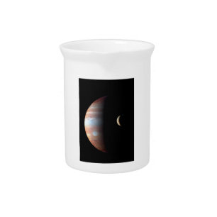 Jupiter Gas Giant Planet & Io Galilean Moon Beverage Pitcher