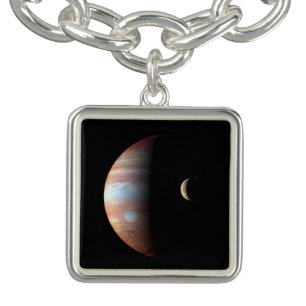 Jupiter Gas Giant Planet & Io Galilean Moon Bracelet