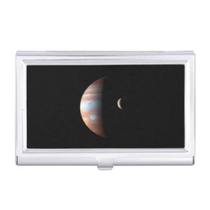 Jupiter Gas Giant Planet & Io Galilean Moon Business Card Case