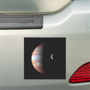 Jupiter Gas Giant Planet & Io Galilean Moon Car Magnet