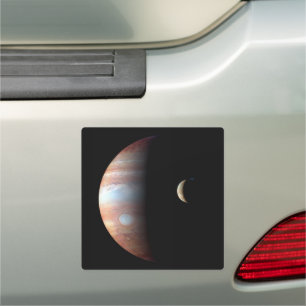 Jupiter Gas Giant Planet & Io Galilean Moon Car Magnet