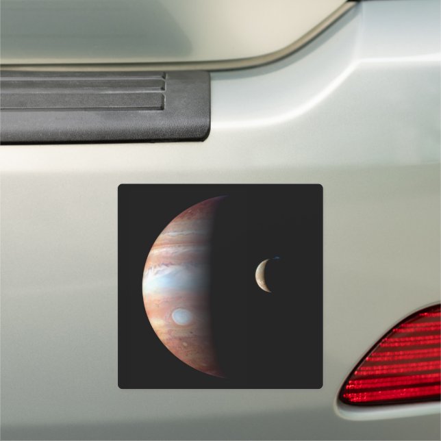 Jupiter Gas Giant Planet & Io Galilean Moon Car Magnet (In Situ)