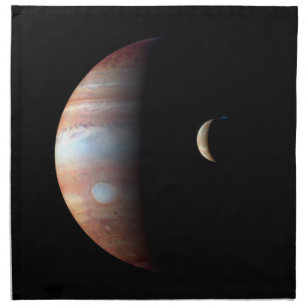 Jupiter Gas Giant Planet & Io Galilean Moon Cloth Napkin