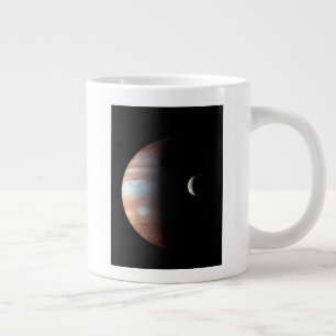 Jupiter Gas Giant Planet & Io Galilean Moon Coffee Mug