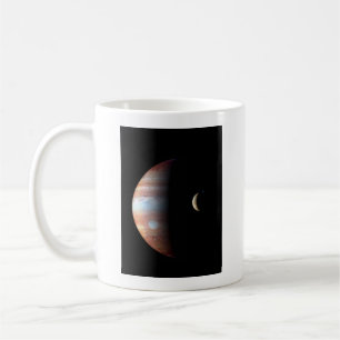 Jupiter Gas Giant Planet & Io Galilean Moon Coffee Mug