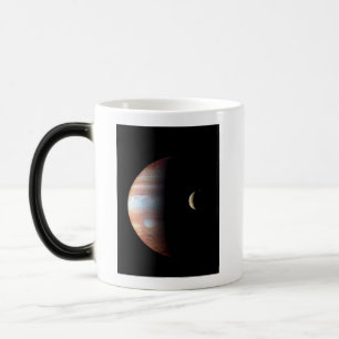 Jupiter Gas Giant Planet & Io Galilean Moon Color Morph Mug