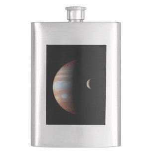 Jupiter Gas Giant Planet & Io Galilean Moon Flask