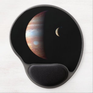 Jupiter Gas Giant Planet & Io Galilean Moon Gel Mouse Pad