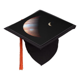 Jupiter Gas Giant Planet & Io Galilean Moon Graduation Cap Topper