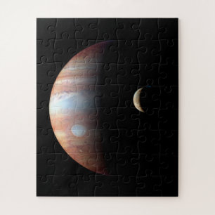 Jupiter Gas Giant Planet & Io Galilean Moon Jigsaw Puzzle