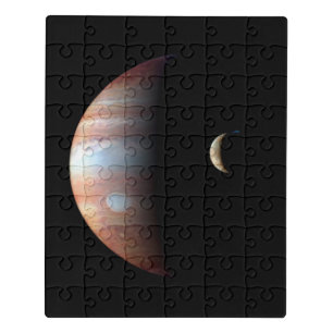 Jupiter Gas Giant Planet & Io Galilean Moon Jigsaw Puzzle
