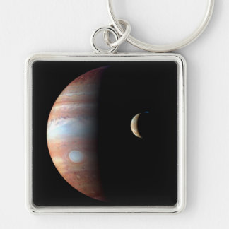 Jupiter Gas Giant Planet & Io Galilean Moon Keychain