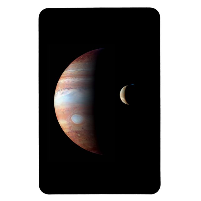 Jupiter Gas Giant Planet & Io Galilean Moon Magnet (Vertical)