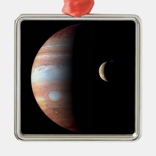 Jupiter Gas Giant Planet  Io Galilean Moon Metal Ornament