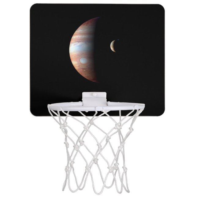 Jupiter Gas Giant Planet & Io Galilean Moon Mini Basketball Hoop (Front)
