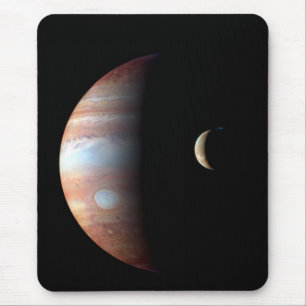Jupiter Gas Giant Planet & Io Galilean Moon Mouse Pad
