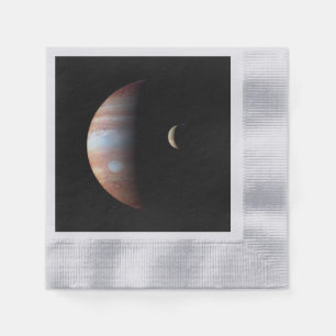 Jupiter Gas Giant Planet & Io Galilean Moon Napkins