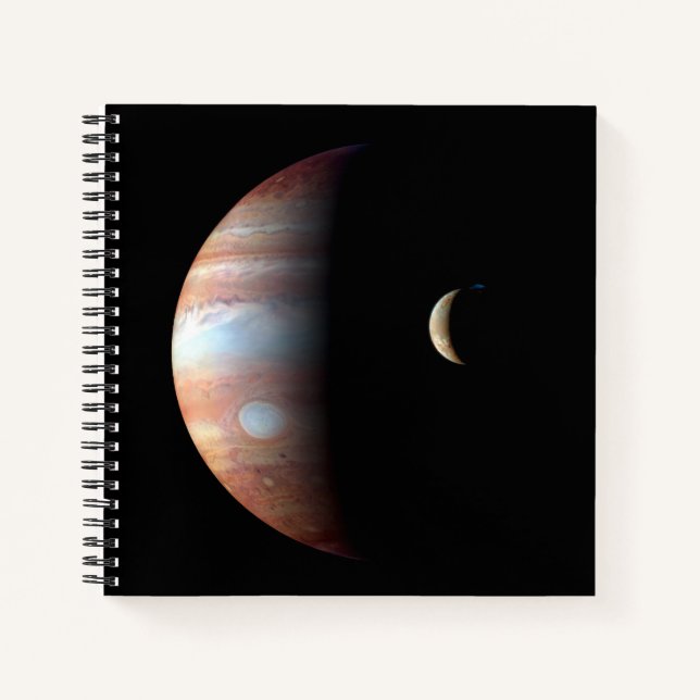 Jupiter Gas Giant Planet & Io Galilean Moon Notebook (Front)