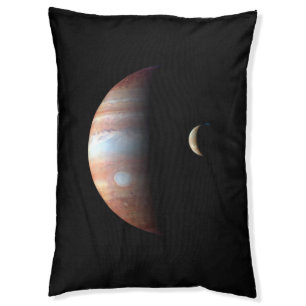 Jupiter Gas Giant Planet & Io Galilean Moon Pet Bed