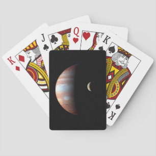 Jupiter Gas Giant Planet & Io Galilean Moon Poker Cards