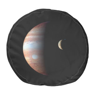 Jupiter Gas Giant Planet & Io Galilean Moon Pouf