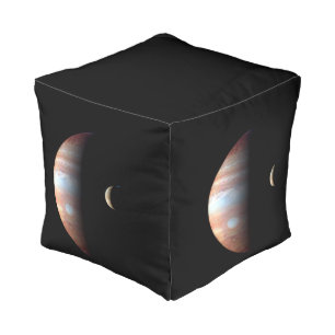 Jupiter Gas Giant Planet & Io Galilean Moon Pouf