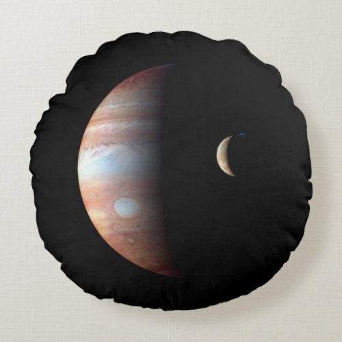 Jupiter Gas Giant Planet  Io Galilean Moon Round Pillow