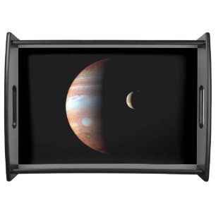 Jupiter Gas Giant Planet & Io Galilean Moon Serving Tray