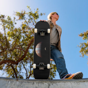Jupiter Gas Giant Planet & Io Galilean Moon Skateboard