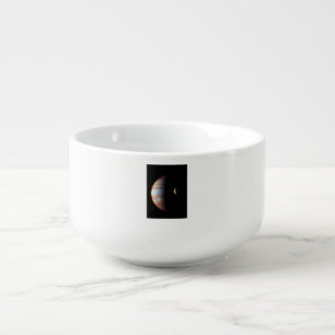 Jupiter Gas Giant Planet & Io Galilean Moon Soup Mug