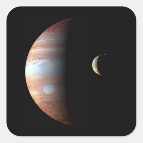 Jupiter Gas Giant Planet  Io Galilean Moon Square Sticker