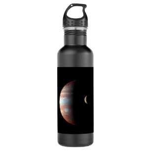 Jupiter Gas Giant Planet & Io Galilean Moon Stainless Steel Water Bottle