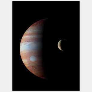 Jupiter Gas Giant Planet & Io Galilean Moon Sticker