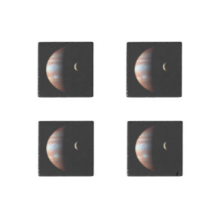 Jupiter Gas Giant Planet & Io Galilean Moon Stone Magnet