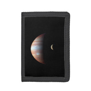Jupiter Gas Giant Planet & Io Galilean Moon Tri-fold Wallet