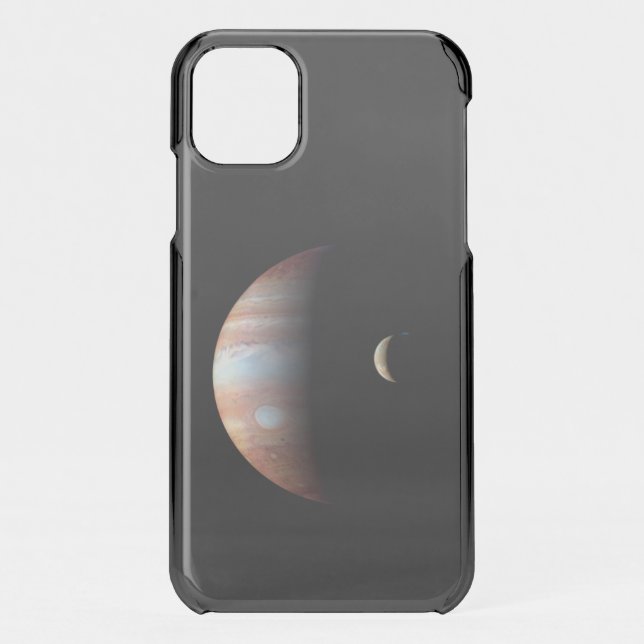 Jupiter Gas Giant Planet & Io Galilean Moon Uncommon iPhone Case (Back)