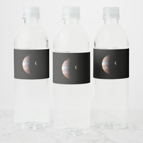 Jupiter Gas Giant Planet  Io Galilean Moon Water Bottle Label